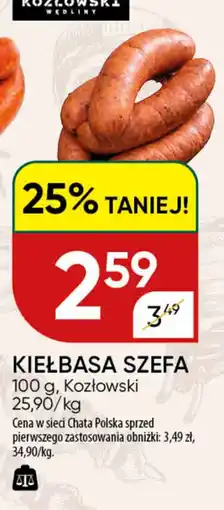 Chata Polska Kiełbasa Szefa Kozłowski oferta