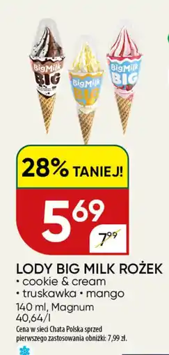 Chata Polska Lody Big Milk Rożek oferta
