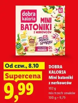 Lidl Dobra Kaloria Mini batoniki z nerkowców oferta