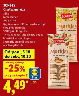Lidl Ciastka markizy Sondey oferta