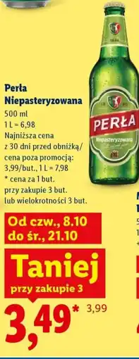 Lidl Perła Niepasteryzowana oferta