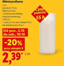 Lidl Wkład parafinowy oferta