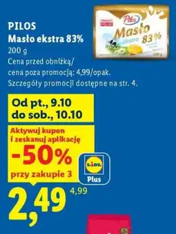 Lidl Masło ekstra 83% Piłos oferta