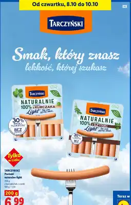 Lidl Tarczyński Parówki naturalne light oferta