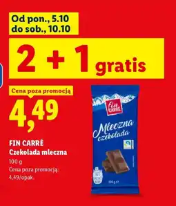 Lidl FIN CARRÉ Czekolada mleczna oferta