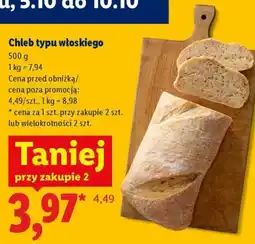 Lidl Chleb typu włoskiego oferta