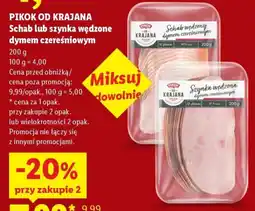 Lidl Schab lub szynka wędzona dymem czeresniowym oferta