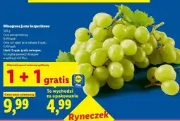 Lidl Winogrona jasne bezpestkowe oferta