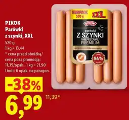 Lidl Parówki z szynki, XXL oferta