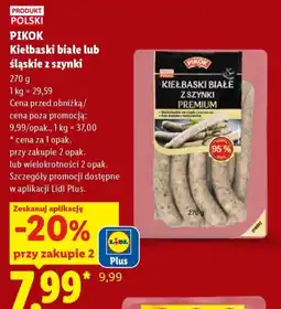 Lidl Kiełbaski białe z szynki Premium oferta