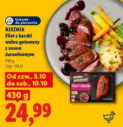 Lidl Rzeźnik Filet z kaczki wolno gotowane z sosem żurawinowym oferta