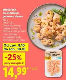 Lidl Krewetki białe gotowane oferta