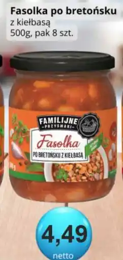 Specjał Fasolka po bretońsku z kiełbasą oferta