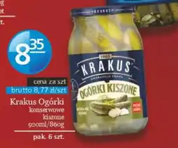 Specjał Krakus Ogórki konserwowe kiszone oferta