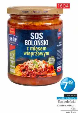 Specjał Sos boloński z mięsem wieprzowym Łuków oferta