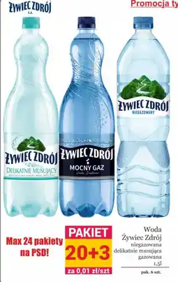 Specjał Woda Żywiec Zdrój niegazowana delikatnie musująca gazowana oferta