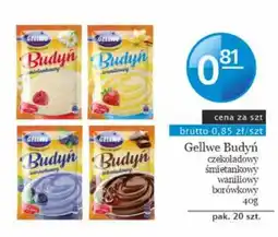 Specjał Gellwe Budyń czekoladowy śmietankowy waniliowy borówkowy oferta