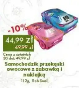 Organic Farma Zdrowia Samochodzik przekąski owocowe z zabawką i naklejką Bob Snail oferta
