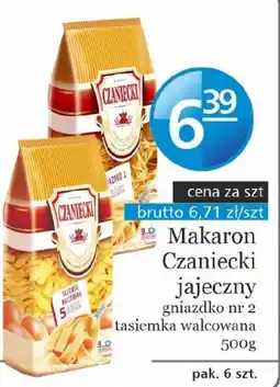 Specjał Makaron Czaniecki jajeczny gniazdko nr 2 tasiemka walcowana oferta