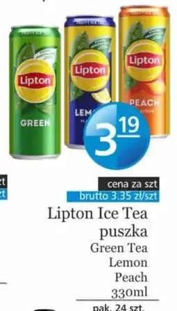 Specjał Lipton Ice Tea puszka Green Tea Lemon Peach oferta