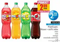 Specjał Napój gaz. Maxer +20% soku oferta