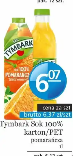 Specjał Tymbark Sok 100% pomarańcza oferta