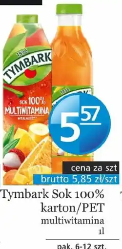 Specjał Tymbark Sok 100% karton/PET multiwitamina oferta