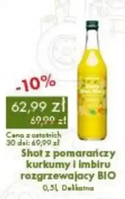 Organic Farma Zdrowia Shot z pomarańczy kurkumy i imbiru rozgrzewający BIO oferta