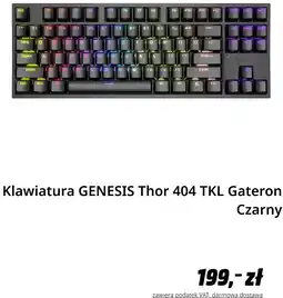 Media Markt Klawiatura GENESIS Thor 404 TKL Gateron Czarny oferta