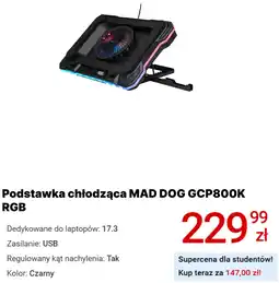 Media Expert Podstawka chłodząca MAD DOG GCP800K RGB oferta