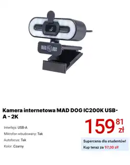 Media Expert Kamera internetowa MAD DOG IC200K USB-A - 2K oferta