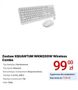 Media Expert Zestaw XQUANTUM WKM200W Wireless Combo oferta