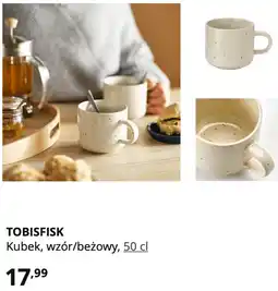 IKEA IKEA TOBISFISK Kubek, wzór/beżowy oferta