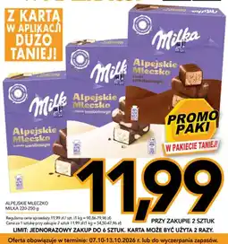 Kupiec Alpejskie Mleczko o smaku czekoladowym Milka oferta