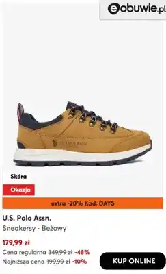 eobuwie Sneakersy beżowe U.S. Polo Assn oferta