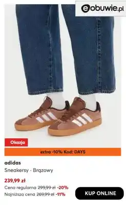 eobuwie Sneakersy brązowy Adidas oferta