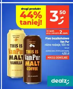 Dealz Piwo bezalkoholowe Van Pur Malt Vanilla oferta