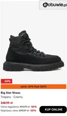 eobuwie Trapery czarne Big Star Shoes oferta