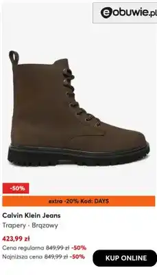 eobuwie Trapery brązowe Calvin Klein Jeans oferta