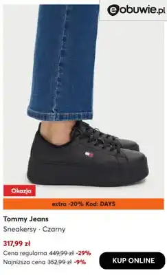 Sneakersy czarne Tommy Jeans