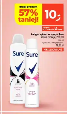 Dealz Antyperspirant w sprayu Sure Invisible Pure oferta