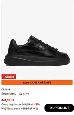 eobuwie Sneakersy czarne Guess oferta