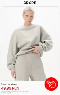 Cropp Szara bluza basic Cropp oferta