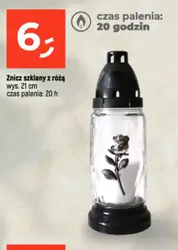 Dealz Znicz szklany z różą oferta