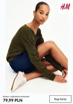 H&M Sweter z odkrytymi ramionami H & M oferta