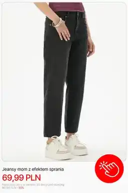 Cropp Jeansy mom z efektem sprania Cropp oferta