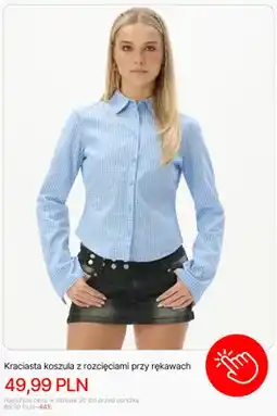 Cropp Kraciasta koszula z rozcięciami przy rękawach Cropp oferta