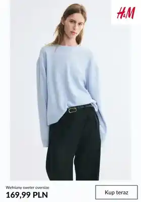 H&M Wełniany sweter oversize H & M oferta