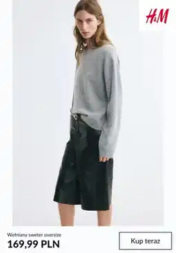 H&M Wełniany sweter oversize H & M oferta