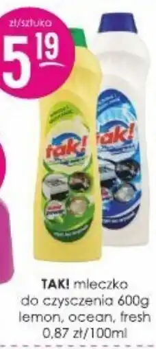 Jaśmin TAK! mleczko do czyszczenia oferta